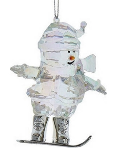 Елочная игрушка Kurt S. Adler Christmas 2024. Снеговик на лыжах / D4453_1 Kurt s. adler