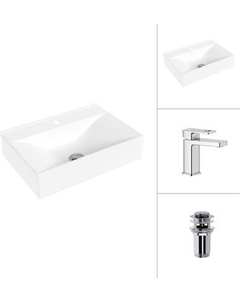 Умывальник со смесителем Lauter 21887B + Cascade 21СК655C с донным клапаном 21190CH