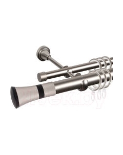 Карниз для штор АС ФОРОС Grace D25Г/16Г + наконечники Люксор Сатин/Черный Ас форос