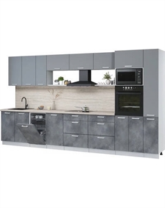 Кухонный гарнитур Интерлиния Мила Лайт 3.8-ПМ3