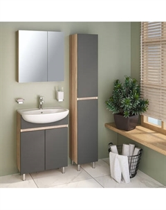 Тумба с умывальником Runo Лада 60 + Уют 60