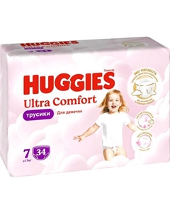 Подгузники-трусики детские Huggies Ultra Comfort Mega 7 Girl
