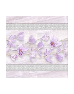 Панель ПВХ КронаПласт Unique Крокус с глиттером серебро Кронапласт