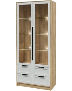 Шкаф с витриной Интерлиния Концепт Тренд КТ-ШВ2 с подсветкой