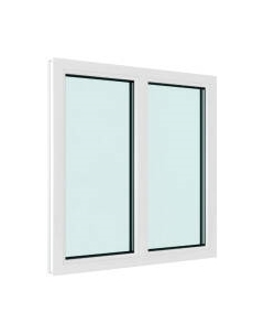 Окно ПВХ Brusbox Двухстворчатое глухое 2 стекла