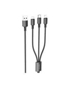 Кабель Borofone BX72 3в1 Lightning+Micro+Type-C