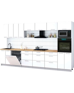 Кухонный гарнитур Интерлиния Мила Gloss 3.6-ПМ1-2