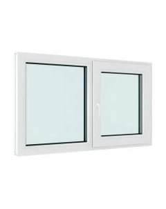 Окно ПВХ Brusbox Futuruss Двухстворчатое Поворотно-откидное правое 3 стекла