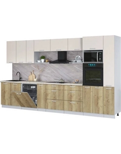 Кухонный гарнитур Интерлиния Мила Лайт 3.8-ПМ1