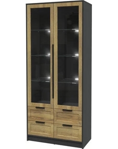 Шкаф с витриной Интерлиния Концепт Тренд КТ-ШВ2 с подсветкой
