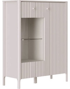 Шкаф с витриной Black Red White Dalia REG1W1D с подсветкой Black red white