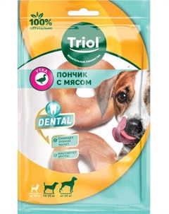 Лакомство для собак Triol Пончик жевательный с мясом утки / 10151131