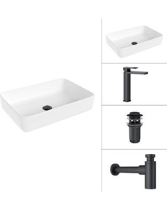 Умывальник со смесителем Lauter 21487-50 + Cascade 21СК0655BS + сифон 21635B + дон.клапан 21190B