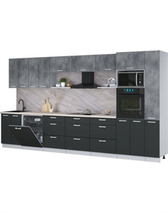 Кухонный гарнитур Интерлиния Мила Лайт 3.9-ПМ1