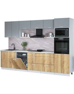 Кухонный гарнитур Интерлиния Мила Лайт 3.2-ПМ1