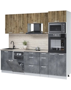 Кухонный гарнитур Интерлиния Мила Лайт 2.45-ПМ3