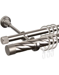 Карниз для штор АС ФОРОС Grace D25К/16Г + заглушка Плоская Ас форос