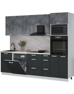 Кухонный гарнитур Интерлиния Мила Лайт 2.6-ПМ1