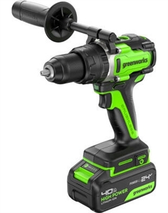 Аккумуляторная дрель-шуруповерт Greenworks GD24DD140 бесщеточная 24V / 3707607CUB