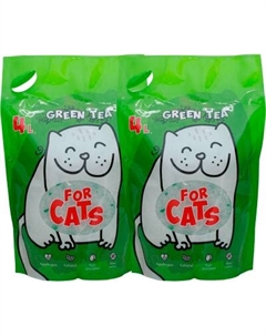 Наполнитель для туалета For Cats Силикагелевый с ароматом зеленого чая / TUZ033 For cats