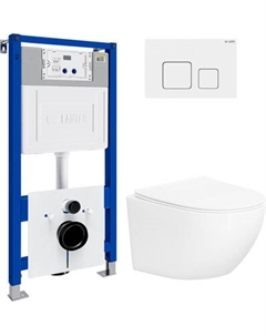 Инсталляция с подвесным унитазом Lauter Sulzdorf 21901001 + кнопка 219702F