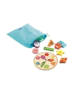 Развивающий игровой набор Djeco Тактильное лото Формы / 06214