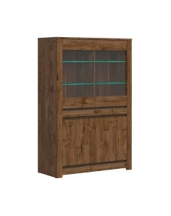 Шкаф с витриной Black Red White Kada S404-REG2W2D с подсветкой Black red white