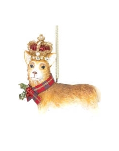 Елочная игрушка Gisela Graham Limited London Christmas. Корги в короне / 12763 Gisela graham