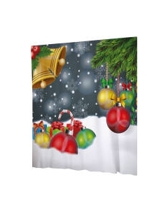 Шторка-занавеска для ванны JoyArty Шары в снегу / sc_21496 Joyarty