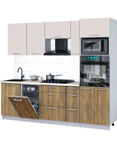 Кухонный гарнитур Интерлиния Мила Gloss 2.45-ПМ3