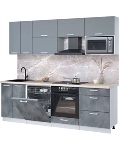 Кухонный гарнитур Интерлиния Мила Лайт 2.4-ПМ2