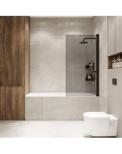 Стеклянная шторка для ванны Benetto Wide Open BEN_802_BL_T