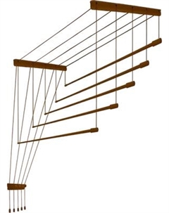 Сушилка для белья Comfort Alumin Group Потолочная Алюминиевая Bronze Premium 5 прутьев 1.6м Comfort alumin group