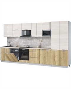 Кухонный гарнитур Интерлиния Мила Лайт 3.8-ПМ2