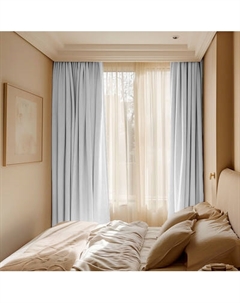 Комплект штор Волшебная ночь Текстурный Блэкаут 200x270см / 930808