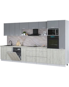 Кухонный гарнитур Интерлиния Мила Лайт 3.8-ПМ1