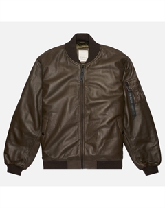 Мужская куртка бомбер Leather MA-1 Flight Alpha industries