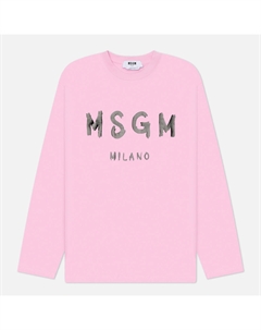 Мужской лонгслив  Brush Stroke Print Logo Msgm
