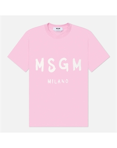 Женская футболка  Brush Stroke Print Logo Msgm