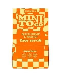Скраб для лица с черным сахаром и грецким орехом Mini To Black Sugar & Walnut Face Scrub 7 Consly