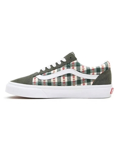 Кроссовки Old Skool 'WhiteGreen Plaid' Vans