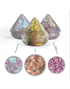 Гель-блёстки самоклеящиеся для лица и тела, набор Сияние Shiny band