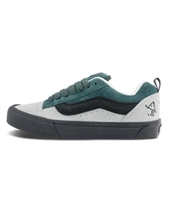 Кроссовки Knu Skool Anti-Slip Wear-Resistant Low-Top Skateboard Shoes Gray Green Vans