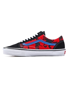 Кроссовки Old Skool Krooked By Natas For Ray Black Red Blue Vans