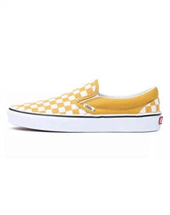Кроссовки Classic Slip On Color Theory Checkerboard Yellow White Vans
