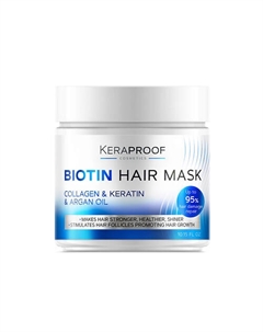 Маска для роста волос с биотином, микрокератином и прокапилом 300 Keraproof
