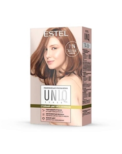 ESTEL Краска для волос без аммиака, UNIQ 7/74 русый коричнево-медный 258 Estel professional