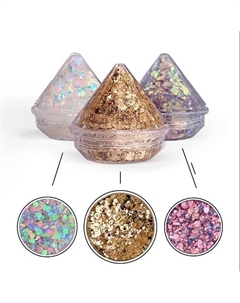 Гель-блёстки самоклеящиеся для лица и тела, набор Хит Shiny band