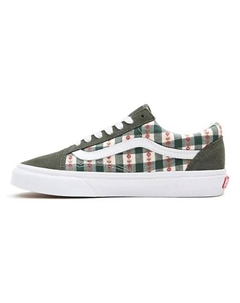 Кроссовки Old Skool 'WhiteGreen Plaid' Vans