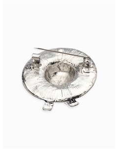 Брошь «Шляпка», цвет серебро Qf